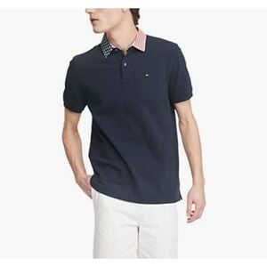 Tommy Hilfiger Men's US Flag Collar Morrison Cf Polo Shirt Navy XL‎ Nwot